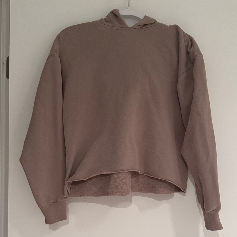 Abercrombie & Fitch grey/ tan Hoodie Sweater